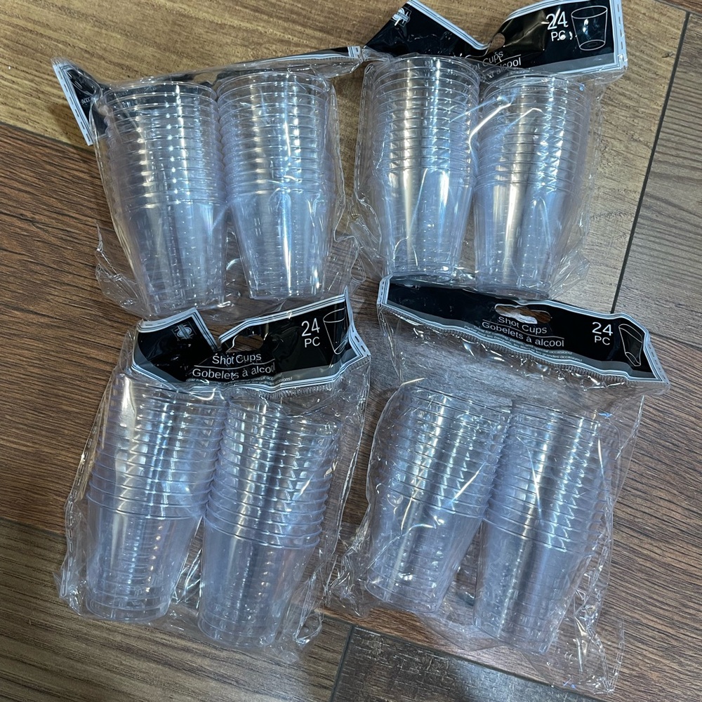 4 Packs of Disposable Shot Glasses